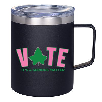 Vote Its A Serious Matter Green 12oz Stainless Steel Coffee Mug