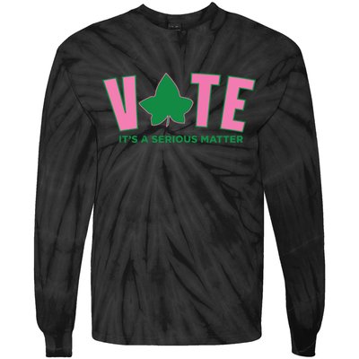 Vote Its A Serious Matter Green Tie-Dye Long Sleeve Shirt