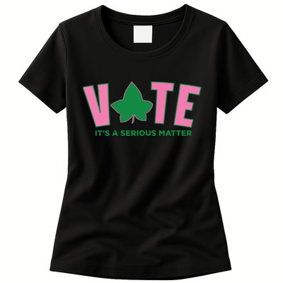 Vote Its A Serious Matter Green Womens T-Shirt