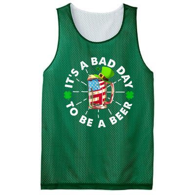 Vintage Its A Bad Day To Be A St. Patricks Day Beer Gift Mesh Reversible Basketball Jersey Tank