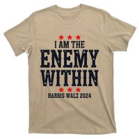 Vintage I Am The Enemy Within Harris Walz 2024 T-Shirt