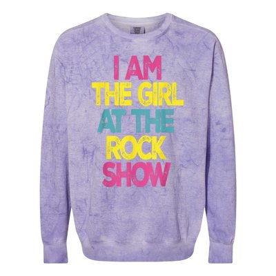 Vintage I Am The Girl At The Rock Show Colorblast Crewneck Sweatshirt