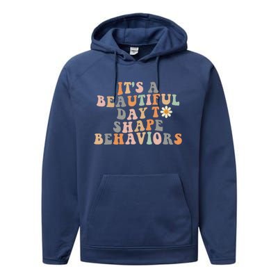 Vintage Its A Beautiful Day To Shape Behaviors Retro Funny Performance Fleece Hoodie