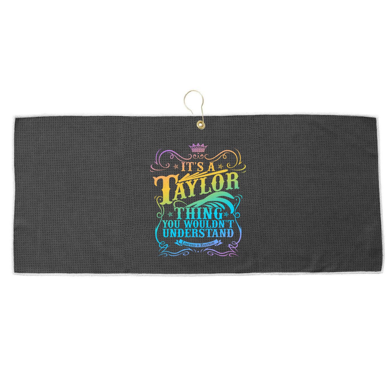 Vintage Its A Taylor Thing You Wouldnt Understand Large Microfiber Waffle Golf Towel