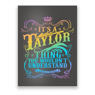Vintage Its A Taylor Thing You Wouldnt Understand Poster