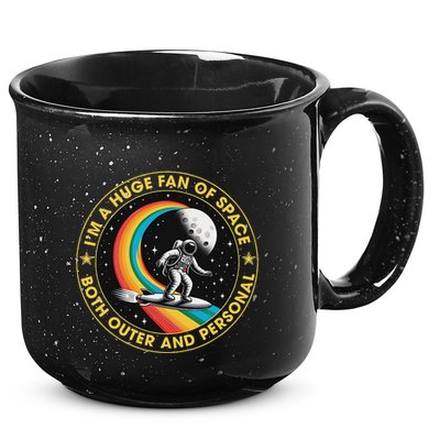 Vintage IM A Huge Fan Of Space Both Outer And Personal 15oz Campfire Ceramic Mug