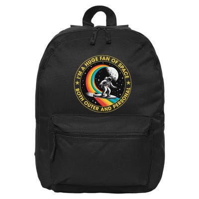 Vintage IM A Huge Fan Of Space Both Outer And Personal 16 in Basic Backpack