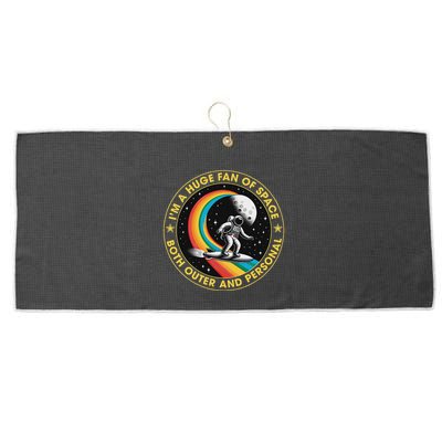 Vintage IM A Huge Fan Of Space Both Outer And Personal Large Microfiber Waffle Golf Towel