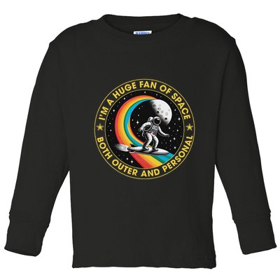 Vintage IM A Huge Fan Of Space Both Outer And Personal Toddler Long Sleeve Shirt