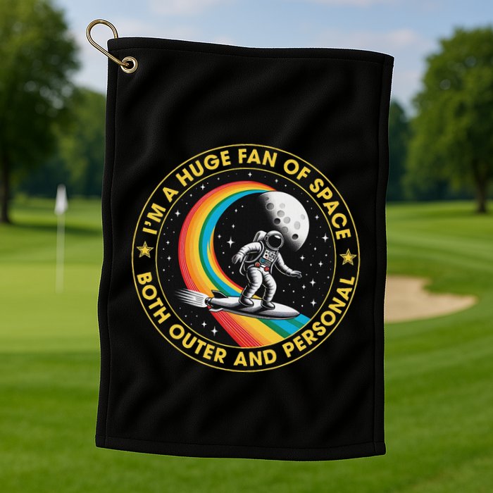 Vintage IM A Huge Fan Of Space Both Outer And Personal Golf Towel