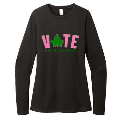 Vote Its A Serious Matter P.Ink And Green Gift Womens CVC Long Sleeve Shirt