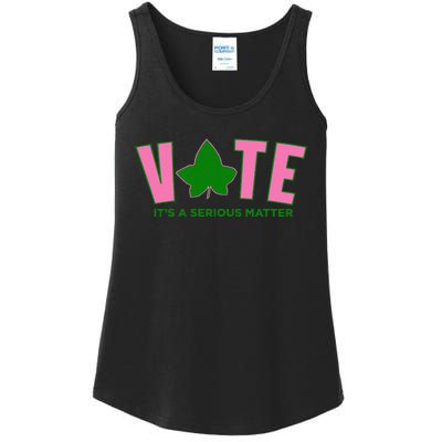 Vote Its A Serious Matter P.Ink And Green Gift Ladies Essential Tank