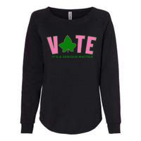 Vote Its A Serious Matter P.Ink And Green Gift Womens California Wash Sweatshirt