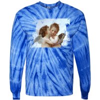 Vintage Ing Angels Distressed Grunge Look Meaningful Gift Tie-Dye Long Sleeve Shirt