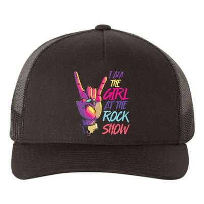 Vintage I Am The Girl At Show Retro Rock Music Yupoong Adult 5-Panel Trucker Hat