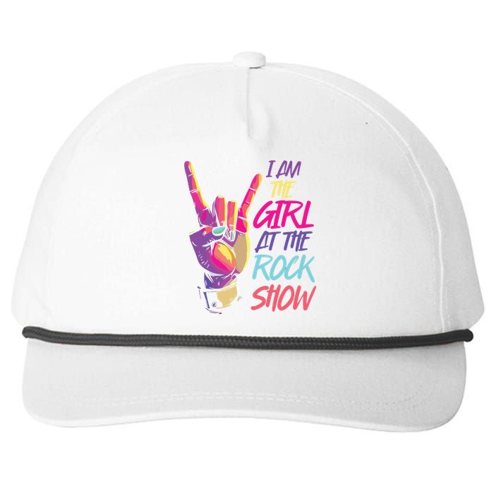 Vintage I Am The Girl At Show Retro Rock Music Snapback Five-Panel Rope Hat