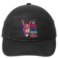 Vintage I Am The Girl At Show Retro Rock Music 7-Panel Snapback Hat