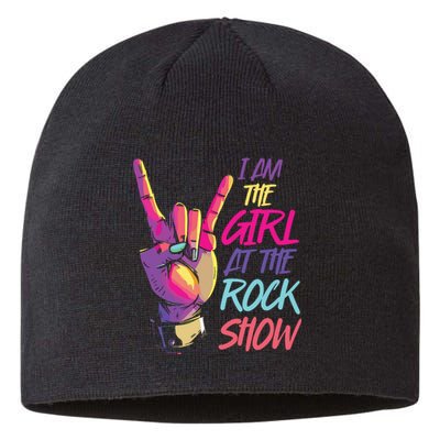 Vintage I Am The Girl At Show Retro Rock Music Sustainable Beanie