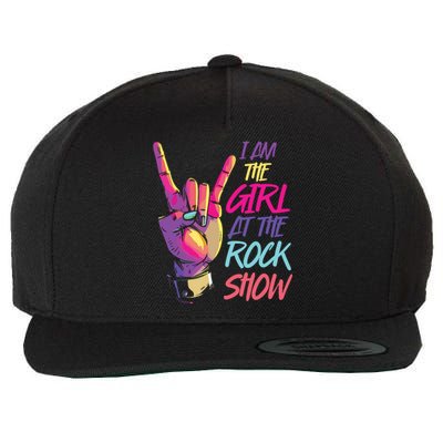 Vintage I Am The Girl At Show Retro Rock Music Wool Snapback Cap