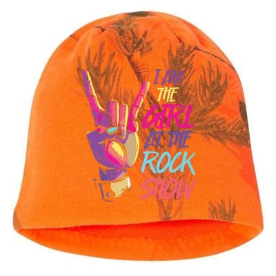 Vintage I Am The Girl At Show Retro Rock Music Kati - Camo Knit Beanie