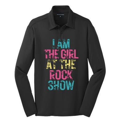 Vintage I Am The Girl At Show Rock Music Lover Silk Touch Performance Long Sleeve Polo