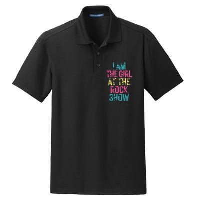 Vintage I Am The Girl At Show Rock Music Lover Dry Zone Grid Polo