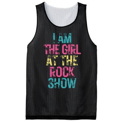 Vintage I Am The Girl At Show Rock Music Lover Mesh Reversible Basketball Jersey Tank