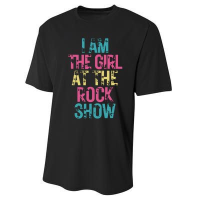 Vintage I Am The Girl At Show Rock Music Lover Performance Sprint T-Shirt