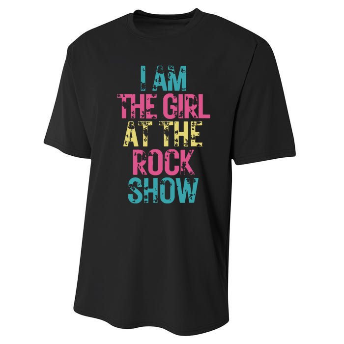 Vintage I Am The Girl At Show Rock Music Lover Performance Sprint T-Shirt