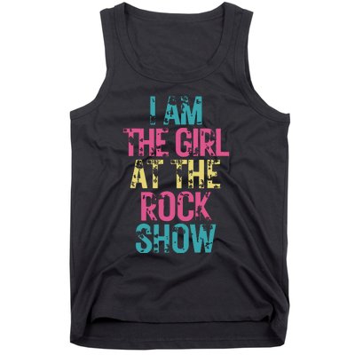 Vintage I Am The Girl At Show Rock Music Lover Tank Top