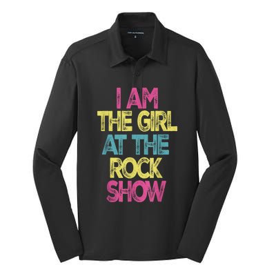 Vintage I Am The Girl At TheRock Show Rock Music Lover Tee Silk Touch Performance Long Sleeve Polo