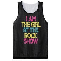 Vintage I Am The Girl At TheRock Show Rock Music Lover Tee Mesh Reversible Basketball Jersey Tank