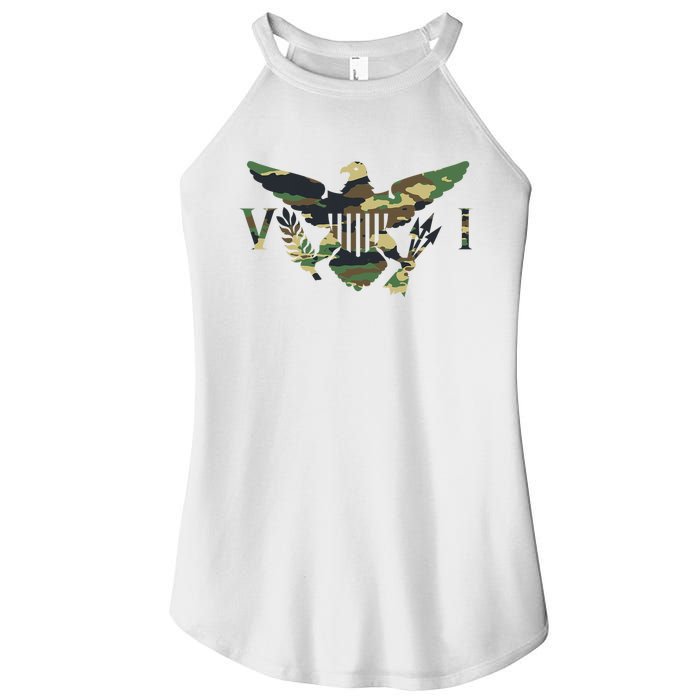 Virgin Islands Army Camo Flag Women’s Perfect Tri Rocker Tank