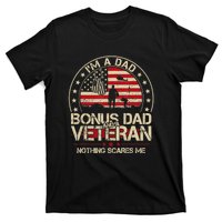 Vintage I'm A Dad Bonus Dad And A Veteran T-Shirt