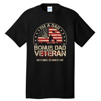 Vintage I'm A Dad Bonus Dad And A Veteran Tall T-Shirt