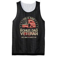 Vintage I'm A Dad Bonus Dad And A Veteran Mesh Reversible Basketball Jersey Tank