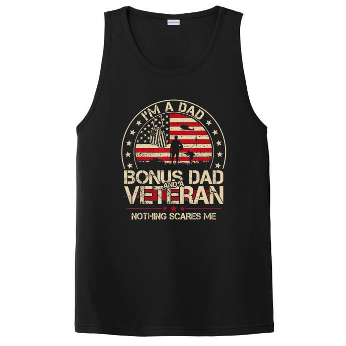 Vintage I'm A Dad Bonus Dad And A Veteran PosiCharge Competitor Tank