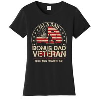 Vintage I'm A Dad Bonus Dad And A Veteran Women's T-Shirt