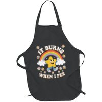 Vintage It Burns When I Pee Funny Saying Sarcastic Apron