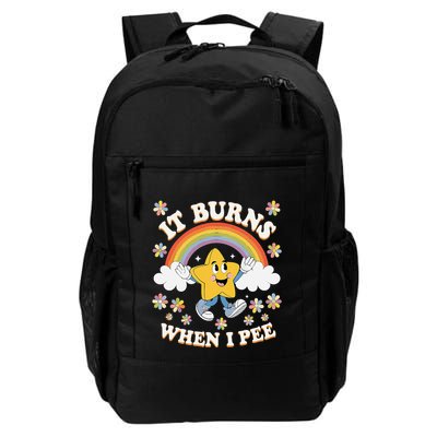 Vintage It Burns When I Pee Funny Saying Sarcastic Backpack