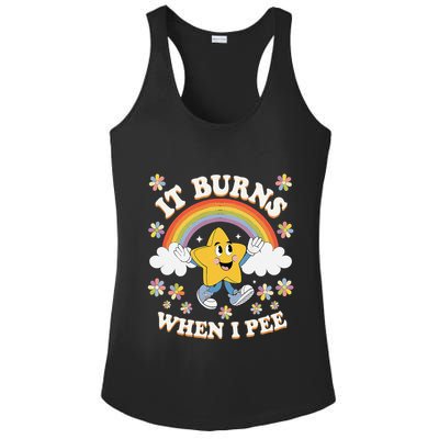 Vintage It Burns When I Pee Funny Saying Sarcastic Ladies PosiCharge Competitor Racerback Tank