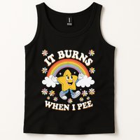 Vintage It Burns When I Pee Funny Saying Sarcastic Tank Top