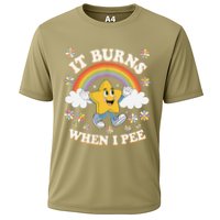 Vintage It Burns When I Pee Funny Saying Sarcastic Performance Shirt