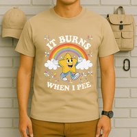 Vintage It Burns When I Pee Funny Saying Sarcastic T-Shirt