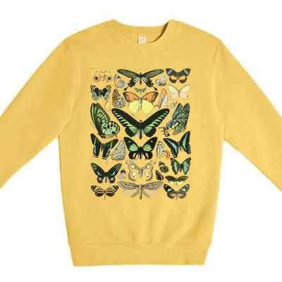 Vintage Inspired Butterfly Chart Premium Crewneck Sweatshirt