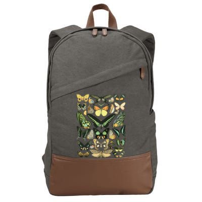 Vintage Inspired Butterfly Chart Cotton Canvas Backpack