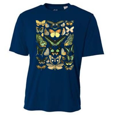 Vintage Inspired Butterfly Chart Cooling Performance Crew T-Shirt