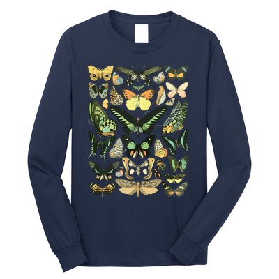 Vintage Inspired Butterfly Chart Long Sleeve Shirt