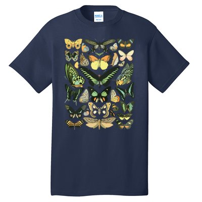 Vintage Inspired Butterfly Chart Tall T-Shirt