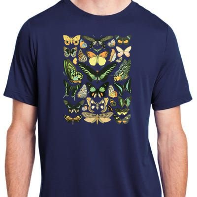 Vintage Inspired Butterfly Chart Adult ChromaSoft Performance T-Shirt